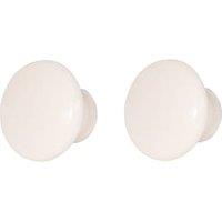 Wickes Plastic White Cabinet Knob - 34mm - Pack of 10