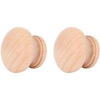 Wickes Unvarnished Pine Ring Cabinet Knob - 35mm - Pack of 10