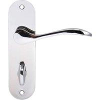 Paris Polished Chrome Bathroom Door Handle - 1 Pair