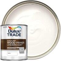 Dulux Trade Quick Dry Wood Primer & Undercoat Paint - White - 1L