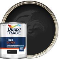 Dulux Trade High Gloss Paint - Black - 1L