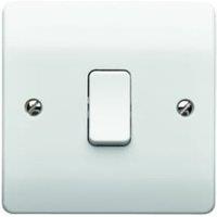 MK 10A 1 Gang 2 Way Light Switch - White
