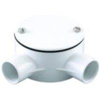 TTE White 2 Way Conduit Angle Box - 20mm