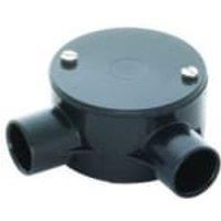 TTE Black 2 Way Conduit Angle Box - 20mm