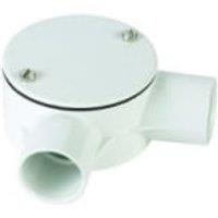 TTE White 2 Way Conduit Angle Box - 25mm