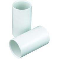 TTE White Conduit Coupler - 25mm - Pack of 2