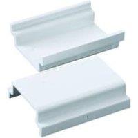 TTE White Mini Trunking Coupler - 38 x 16mm - Pack of 2