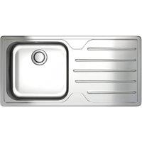 Carron Phoenix Ibis 1 Bowl Right Hand Drainer Kitchen Sink - Stainless Steel