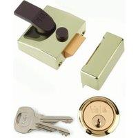 Yale P-85-BLX-PB-40 85 Deadlocking Night Latch - Brass