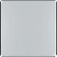 BG Screwless Flat Plate 1 Gang Blank Plate - Polished Chrome