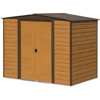 Rowlinson Woodvale Double Door Metal Apex Shed without Floor - 8 x 6ft