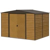Rowlinson Woodvale 10 x 12ft Large Double Door Metal Apex Shed without Floor