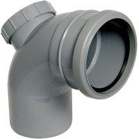 FloPlast 110mm Grey Soil Pipe Access Bend - 92.5