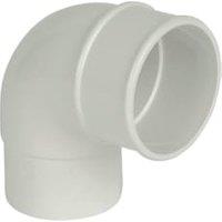 FloPlast 68mm White Round Downpipe Offset Bend - 92.5