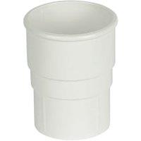 FloPlast 68mm White Round Downpipe Socket