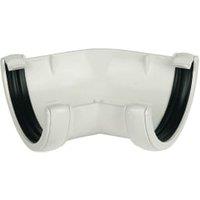 FloPlast 112mm White Half Round Gutter Angle - 135
