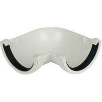 FloPlast 112mm White Half Round Gutter Angle - 90
