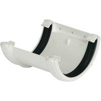 FloPlast 112mm White Half Round Gutter Union Bracket
