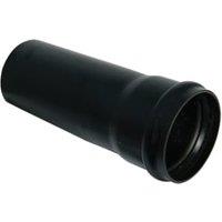 FloPlast 110mm Black Soil Pipe Single Socket - 1m