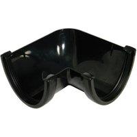 FloPlast 115mm Black Hi-Cap Half Round Gutter Angle - 90