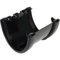 FloPlast 115mm Black Hi-Cap Half Round Gutter Union Bracket