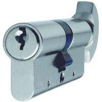 4FireDoors Euro Profile Nickel Thumbturn Cylinder Lock - 70mm