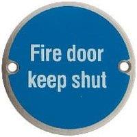 4FireDoors Fire Door Keep Shut Safety Sign - 75mm - Pack of 2