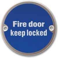 4FireDoors Fire Door Keep Locked Safety Sign - 75mm - Pack of 2