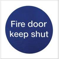 4FireDoors Fire Door Keep Shut Safety Sign - 70 x 70mm - Pack of 2