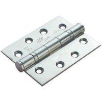 4FireDoors Chrome Ball Bearing Hinge - 102 x 76 x 3mm - Pack of 3