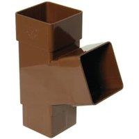 FloPlast 65mm Brown Square Line Downpipe Branch - 67.5
