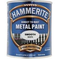 Hammerite Metal Smooth Paint - White - 750ml