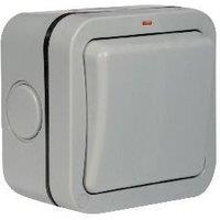 Masterplug 20A Single Exterior Double Pole Switch - Grey
