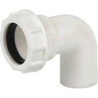 FloPlast WC26 White Unicom Compression Waste 90 Conversion Bend - 32mm