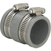 FloPlast WF07 Grey FlexiFlo Waste Straight Coupling - 30 to 38mm