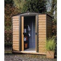 Rowlinson Woodvale Double Door Metal Apex Shed including Floor - 6 x 5ft