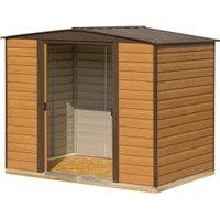 Rowlinson Woodvale Double Door Metal Apex Shed including Floor - 8 x 6ft