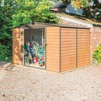 Rowlinson Woodvale Large Double Door Metal Apex Shed including Floor - 10 x 8ft