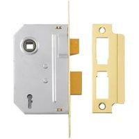 Yale P-M320-PB-65 Brass 3 Lever Sashlock - 64mm
