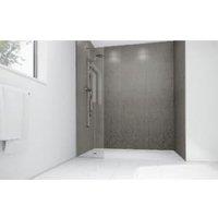Mermaid Nickel Gloss Laminate Single Shower Panel - 2400 x 600mm