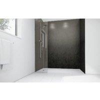 Mermaid Obsidian Gloss Laminate 2 Sided Shower Panel Kit - 1200 x 900mm