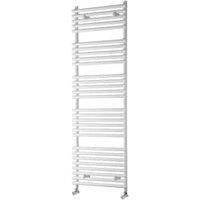 Towelrads Liquid Round Tube White Heated Towel Rail Radiator - 1500 x 500mm