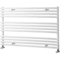 Towelrads Liquid Round Horizontal Designer White Towel Radiator - 600 x 1000 mm