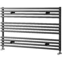 Towelrads Liquid Round Horizontal Designer Anthracite Towel Radiator - 600 x 1000mm