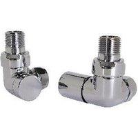 Towelrads Contemporary 15mm Round Corner Radiator Valves - Chrome