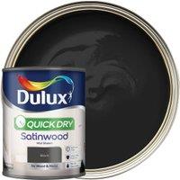 Dulux Quick Dry Satinwood Paint - Black - 750ml