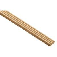 Wickes Light Hardwood Reed Moulding - 21 x 6 x 2400mm