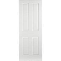 Wickes Chester White Grained Moulded Fully Finished 4 Panel Internal Door - 1981 x 610mm