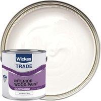 Wickes Trade Satin Wood & Metal Paint - Pure Brilliant White - 2.5L