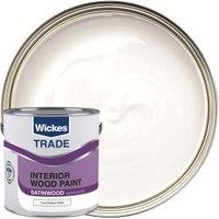 Wickes Trade Quick Dry Satin Wood & Metal Paint - Pure Brilliant White - 2.5L